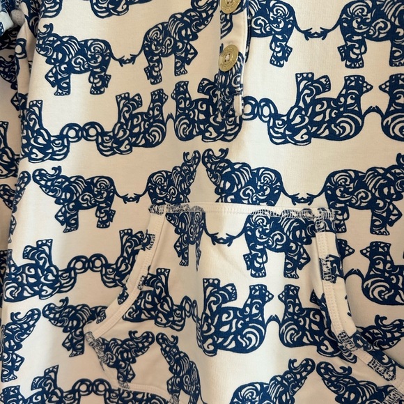 Lilly Pulitzer Captain Popover White Pack Your Trunk Elephant Print - Picture 3 of 7